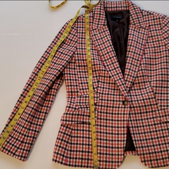 TALBOTS WOOL PLAID CHECK BLAZER 12 PETITE - Picture 5 of 14